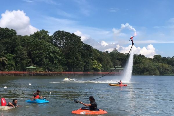 Flyboarding at Tasik Ayer Keroh